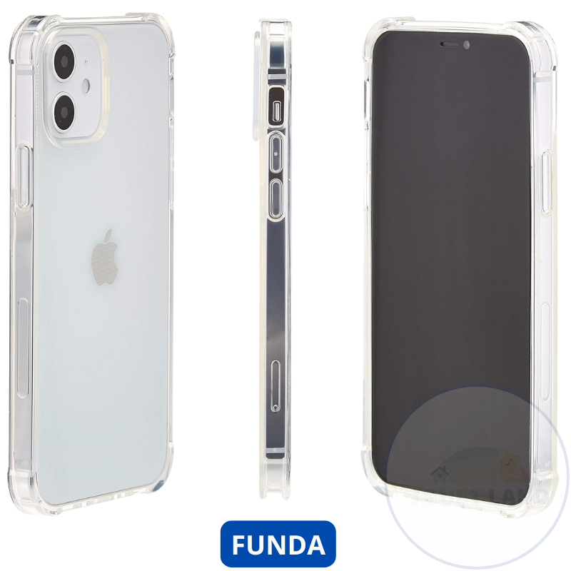 Funda AmazonBasics para iPhone 12 / iPhone 12 Pro con protección antigérmenes - TPU - Crystal Clean