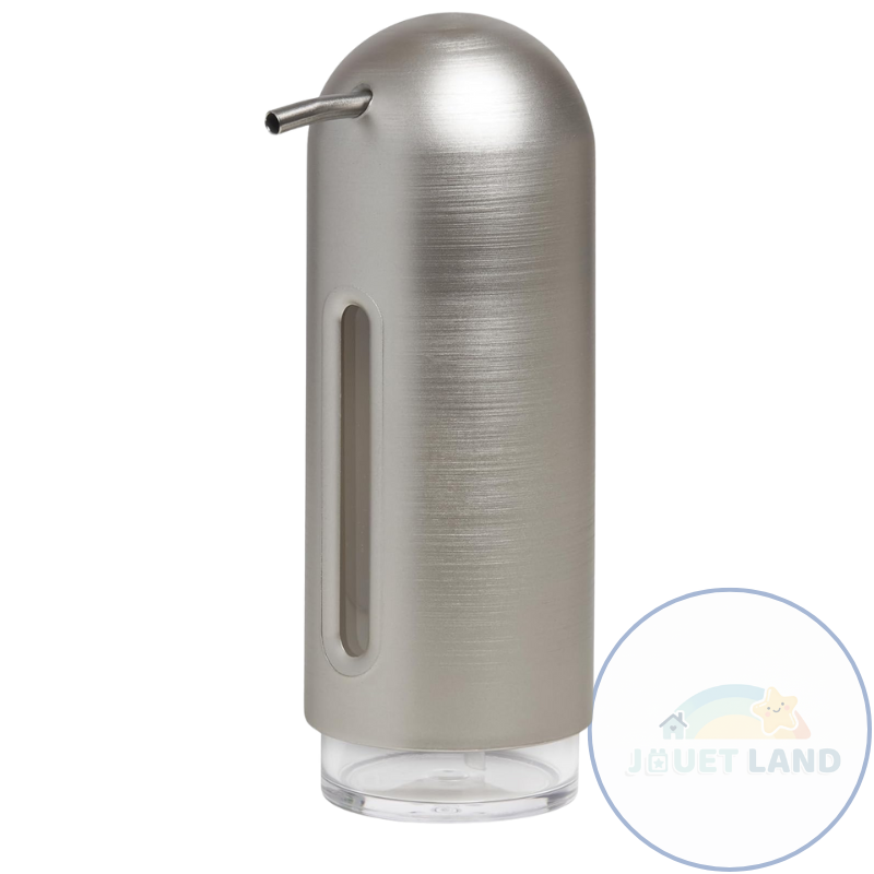 Umbra | Dispensador de Jabón Moderno, Acabado en Níquel